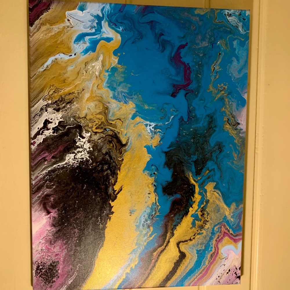 16”x12” Canvas Original Abstract Acrylic Painted
